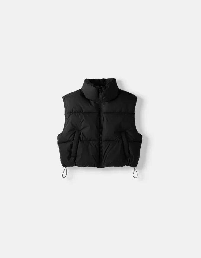 Cropped puffer vest Cropped puffer vest
