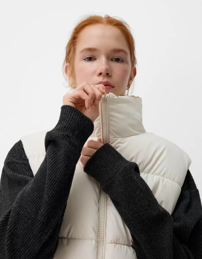 Cropped puffer vest Cropped puffer vest
