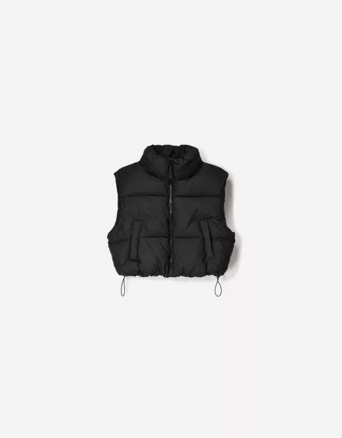 Cropped puffer vest Cropped puffer vest