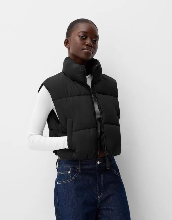 Cropped puffer vest Cropped puffer vest