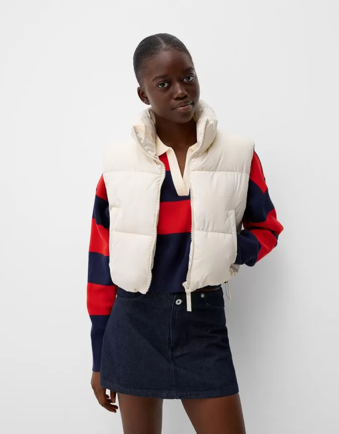 Cropped puffer vest Cropped puffer vest