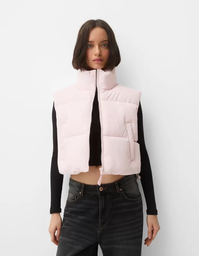 Cropped puffer vest Cropped puffer vest