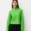 Cropped ribbed oversize high neck sweater Cropped ribbed oversize high neck sweater