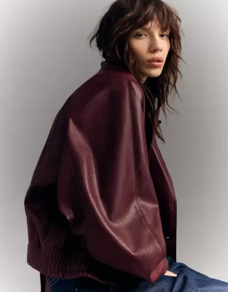 Crossover leather effect jacket Crossover leather effect jacket