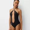 Cut out halter neck swimsuit Cut out halter neck swimsuit