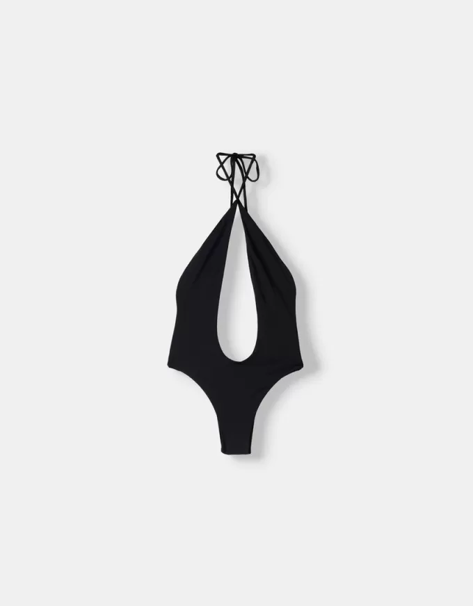 Cut out halter neck swimsuit Cut out halter neck swimsuit