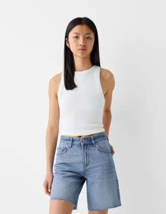 Denim Bermuda shorts