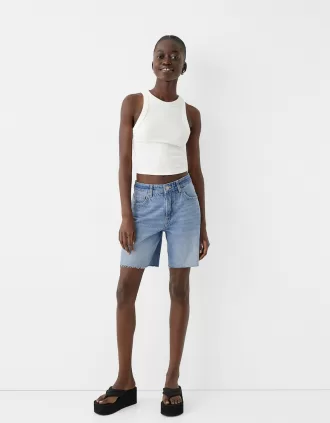Denim Bermuda shorts