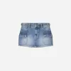 Denim cargo skirt with straps Denim cargo skirt with straps