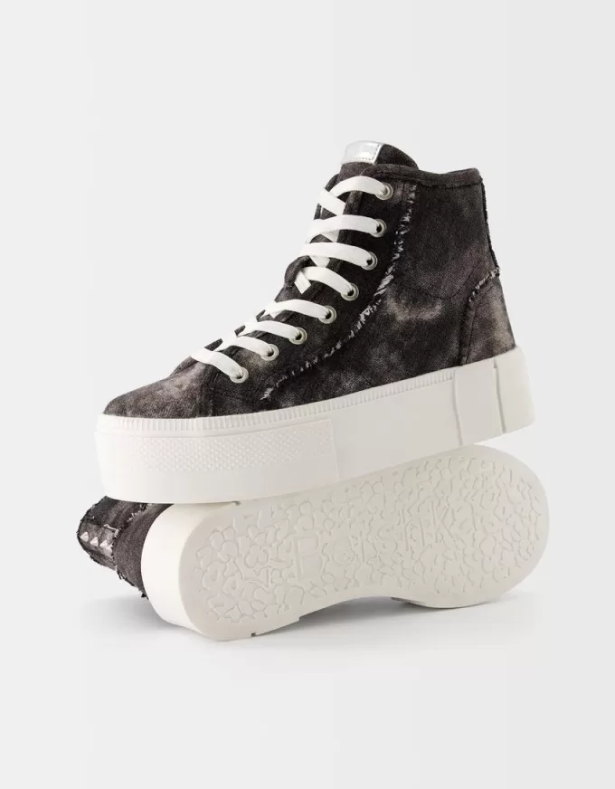 Denim high-top sneakers Denim high-top sneakers