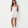 Die-cut flared mini dress Die-cut flared mini dress