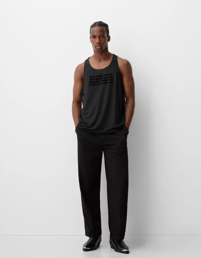 Double layer strappy T-shirt Double layer strappy T-shirt