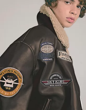 Double-sided jacket with patches