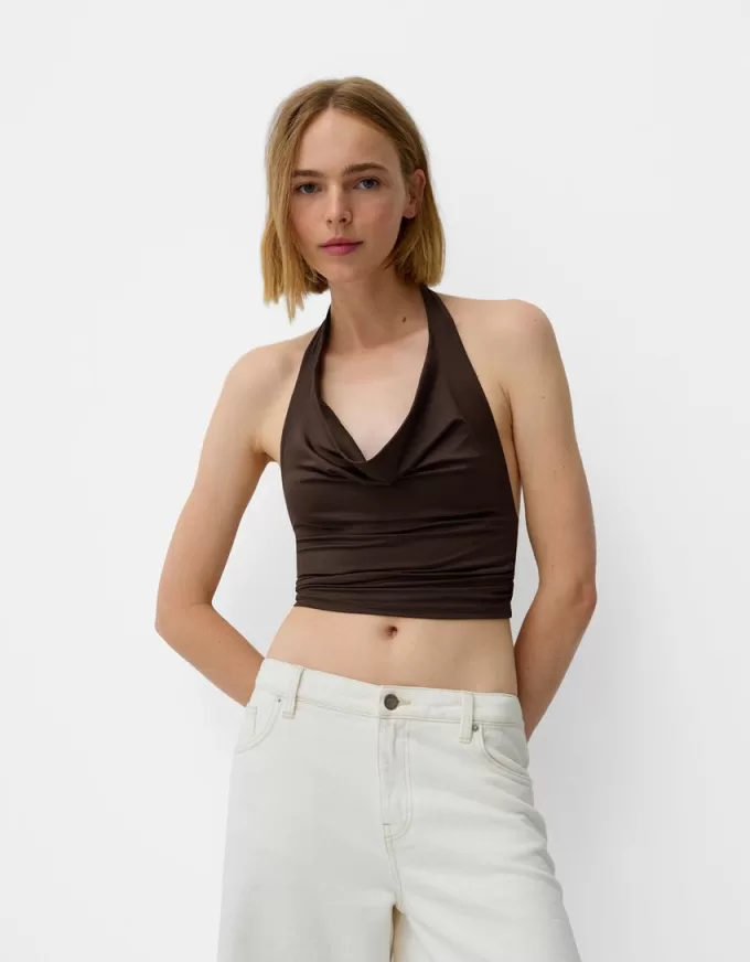 Draped halter top Draped halter top