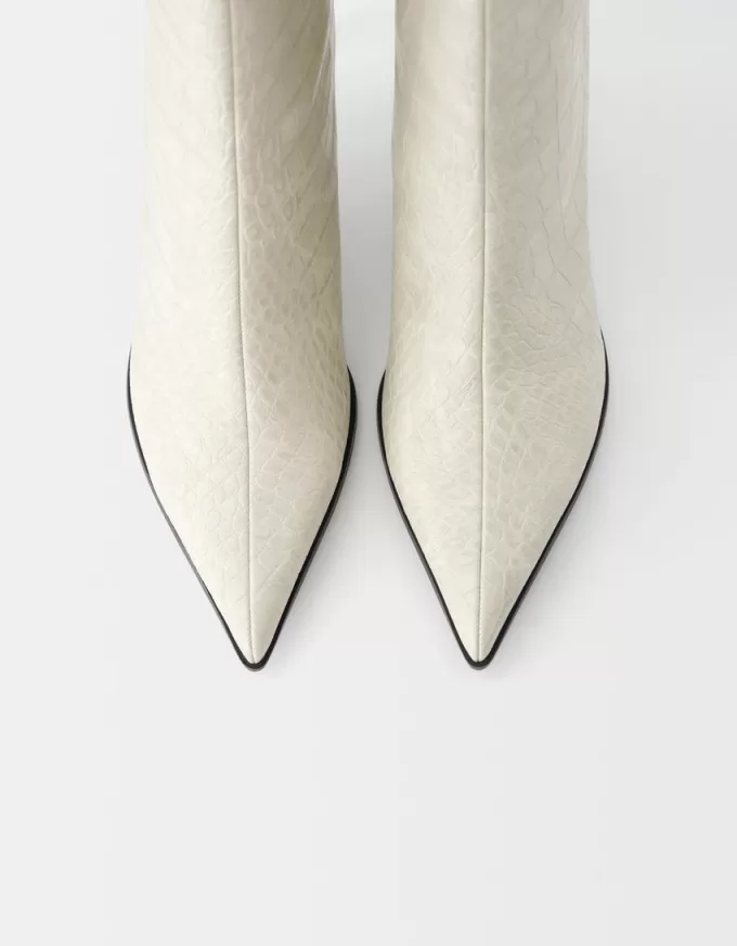 Embossed animal print heeled ankle boots Embossed animal print heeled ankle boots