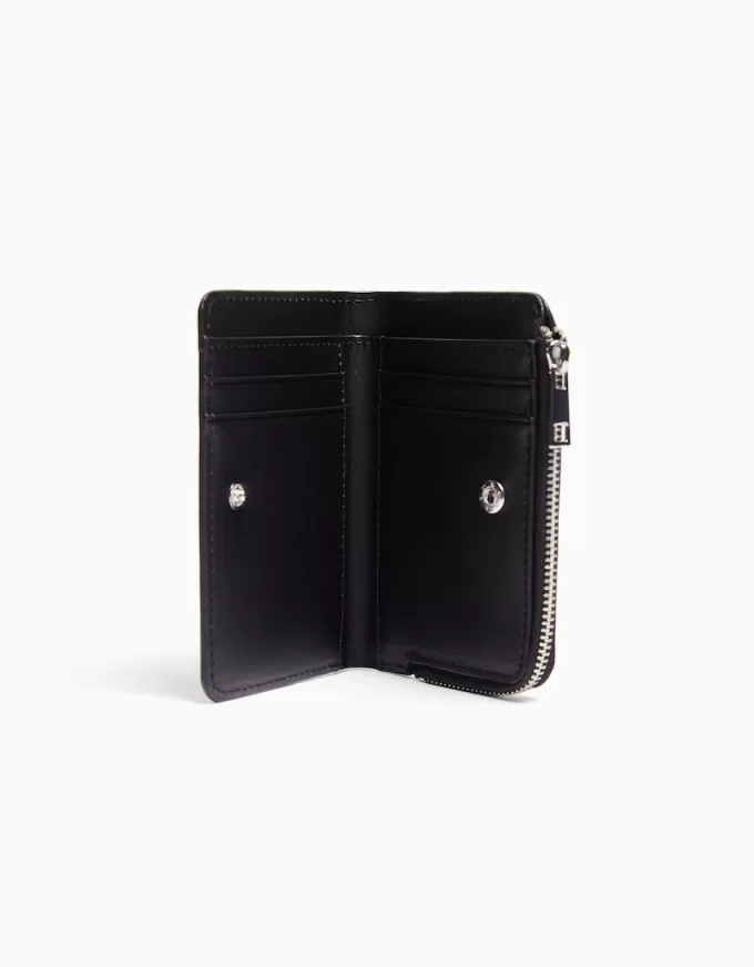 Embossed faux-patent finish animal print purse Embossed faux-patent finish animal print purse