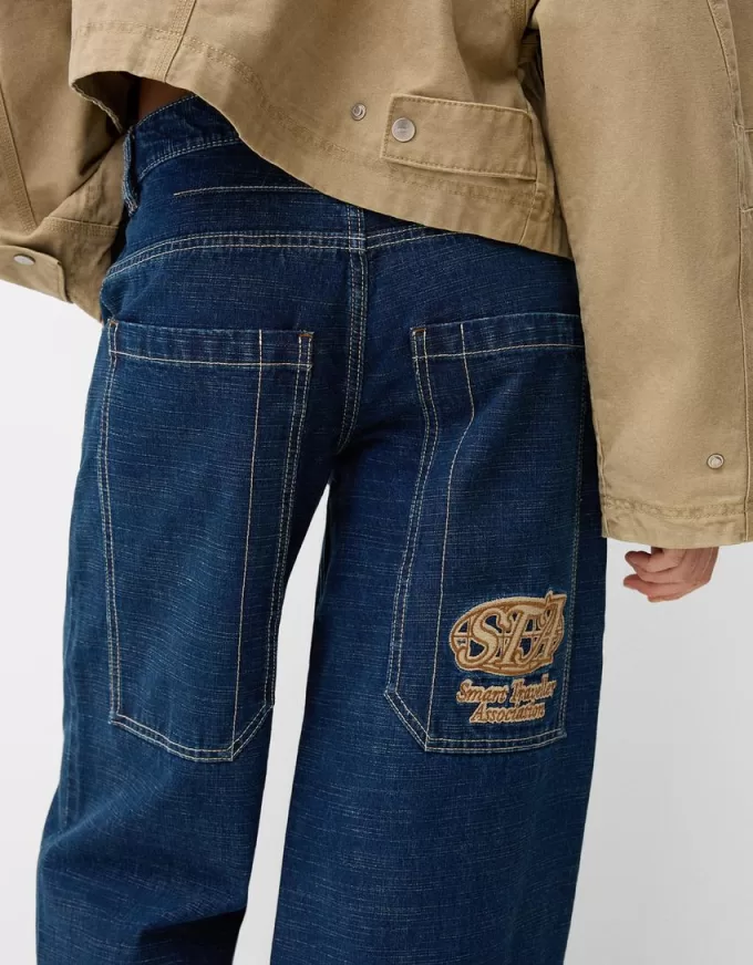 Embroidered boyfriend jeans Embroidered boyfriend jeans