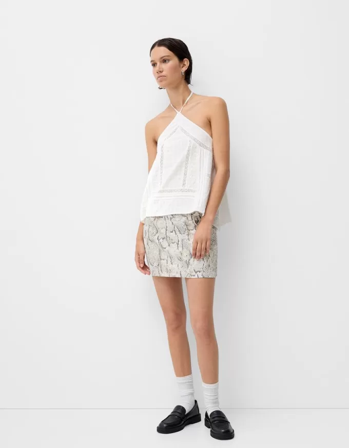 Embroidered halter top Embroidered halter top