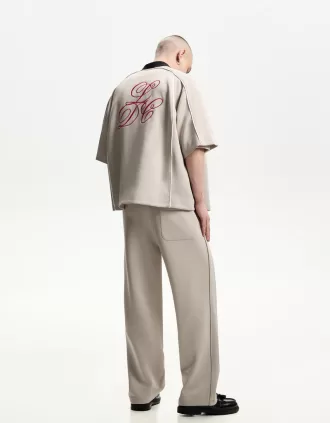 Embroidered short sleeve boxy fit shirt