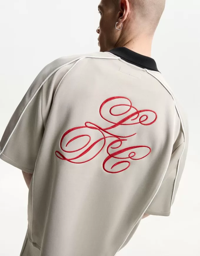 Embroidered short sleeve boxy fit shirt Embroidered short sleeve boxy fit shirt