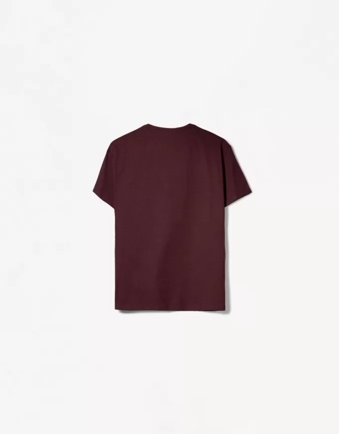 Embroidered short sleeve roll-up T-shirt Embroidered short sleeve roll-up T-shirt