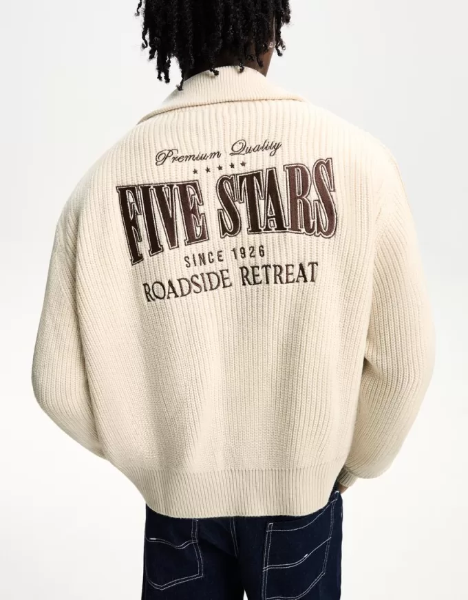 Embroidered textured jacket