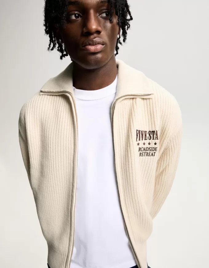 Embroidered textured jacket