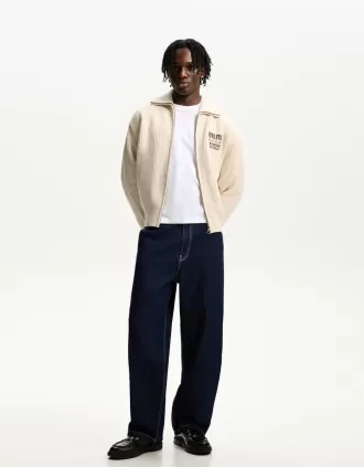 Embroidered textured jacket