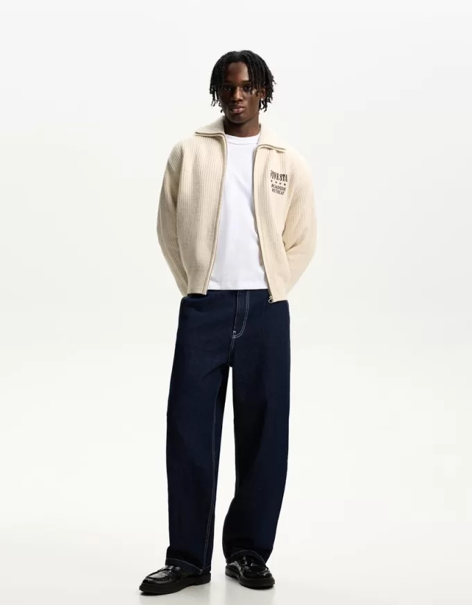 Embroidered textured jacket