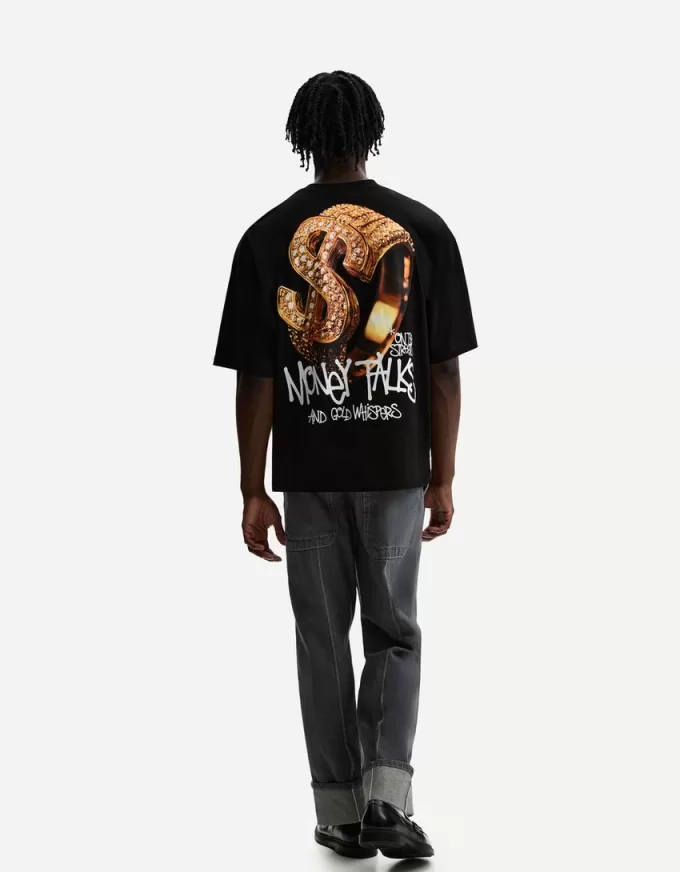 Extra-loose short sleeve T-shirt with print Extra-loose short sleeve T-shirt with print