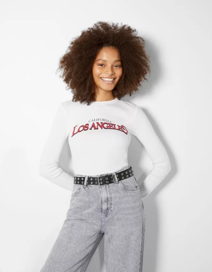 Faux leather belt with eyelets