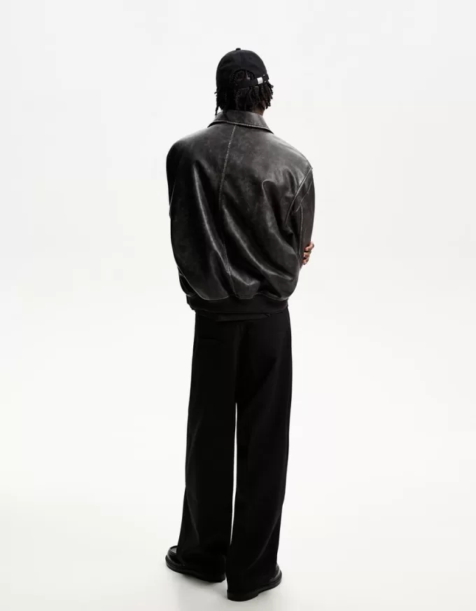 Faux leather bomber jacket Faux leather bomber jacket