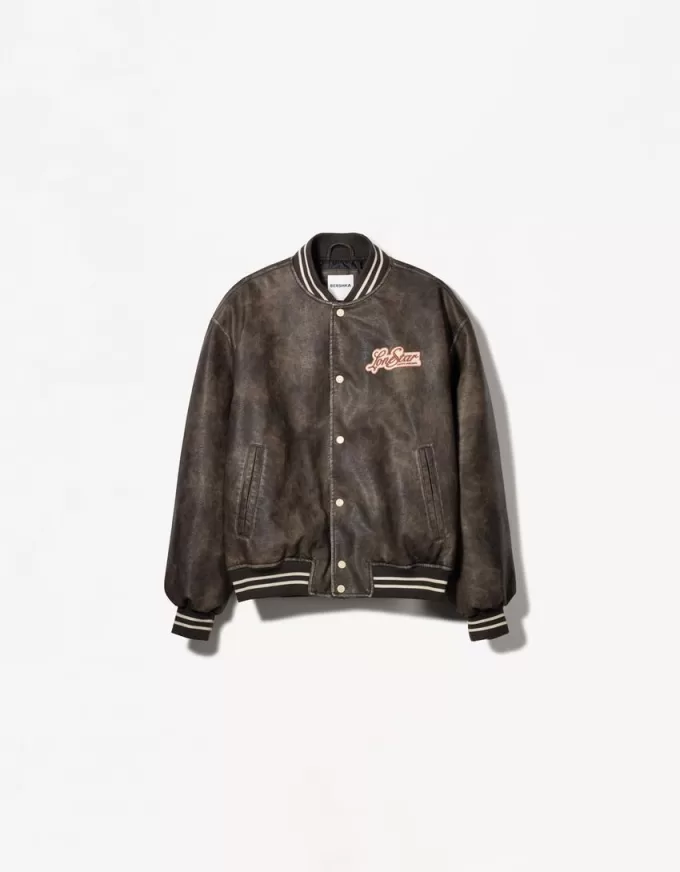 Faux leather bomber jacket Faux leather bomber jacket