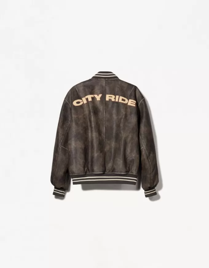 Faux leather bomber jacket Faux leather bomber jacket