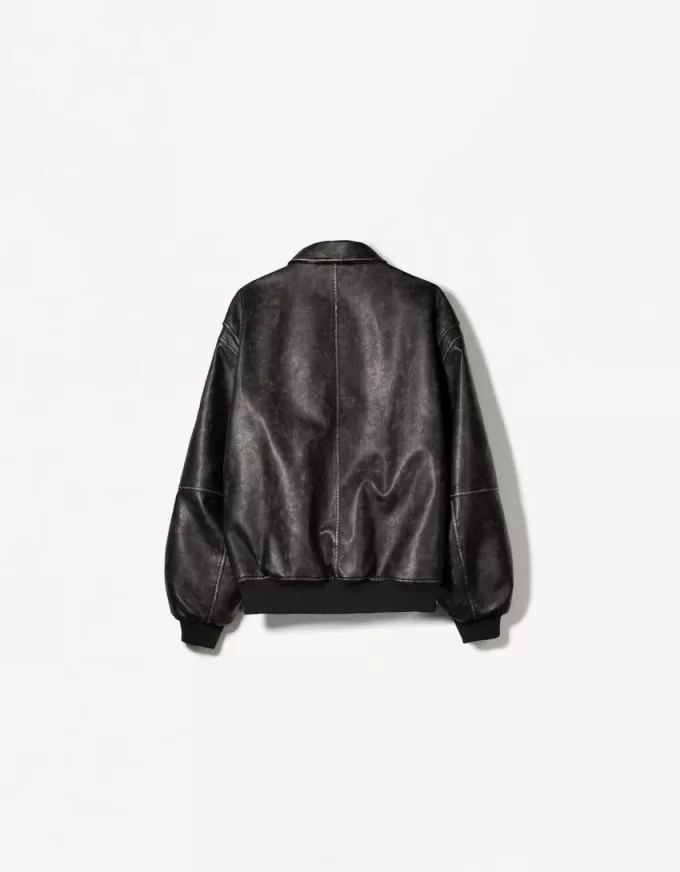 Faux leather bomber jacket Faux leather bomber jacket