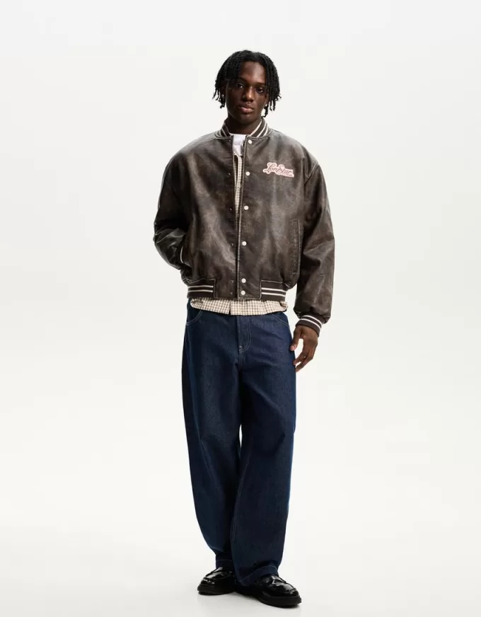 Faux leather bomber jacket Faux leather bomber jacket