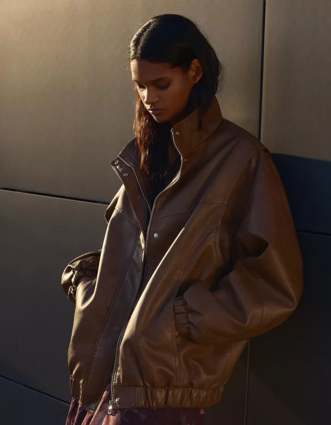 Faux leather oversize jacket Faux leather oversize jacket