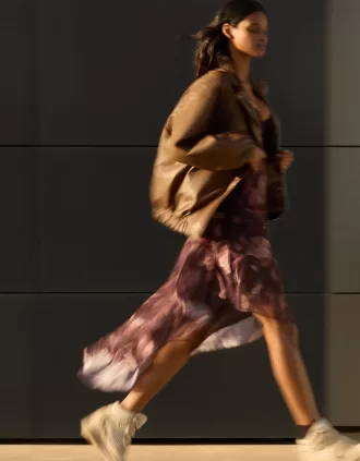 Faux leather oversize jacket