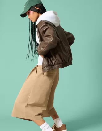 Faux leather oversize jacket 9 330x423 - Faux leather oversize jacket