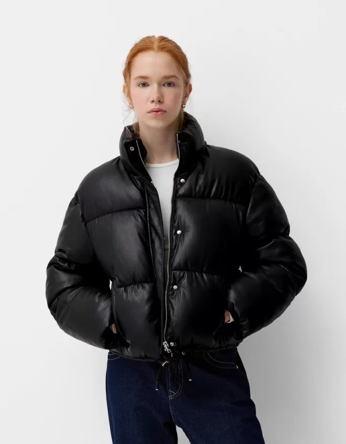 Faux leather puffer jacket Faux leather puffer jacket