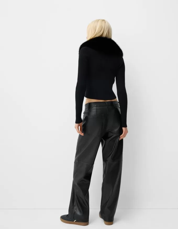 Faux leather straight pants Faux leather straight pants