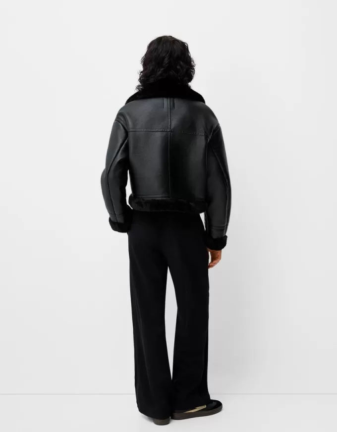 Faux shearling biker jacket Faux shearling biker jacket