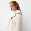 Faux shearling biker jacket