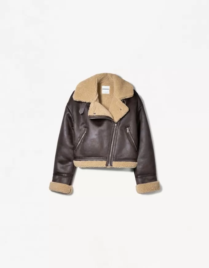 Faux shearling biker jacket Faux shearling biker jacket