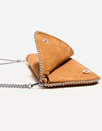 Faux suede handbag