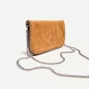 Faux suede handbag