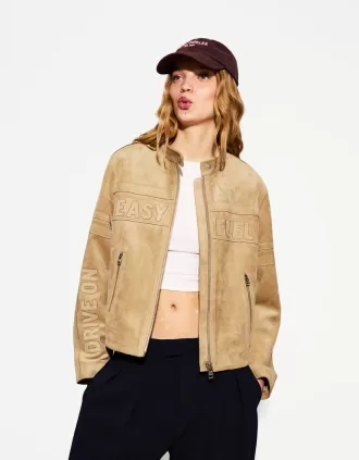 Faux suede jacket