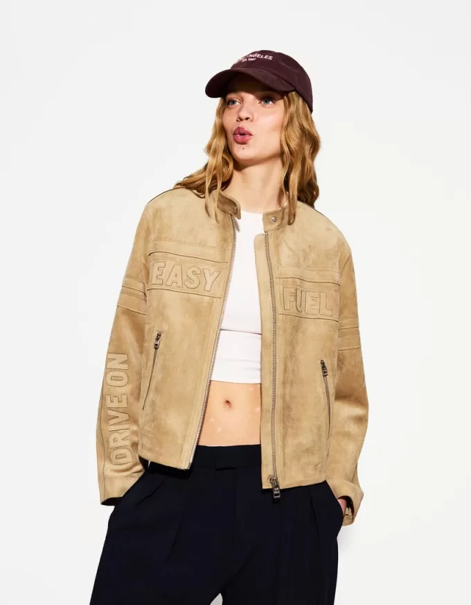 Faux suede jacket