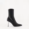 Fitted metallic high-heel ankle boots Fitted metallic high-heel ankle boots