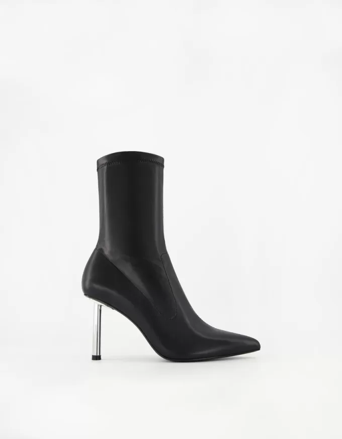 Fitted metallic high-heel ankle boots Fitted metallic high-heel ankle boots